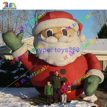 Гигантский надувной Санта-Клаус большой воздушный Рождественский Санта-Клаус волна ручной открытый надувные Рождественский отец