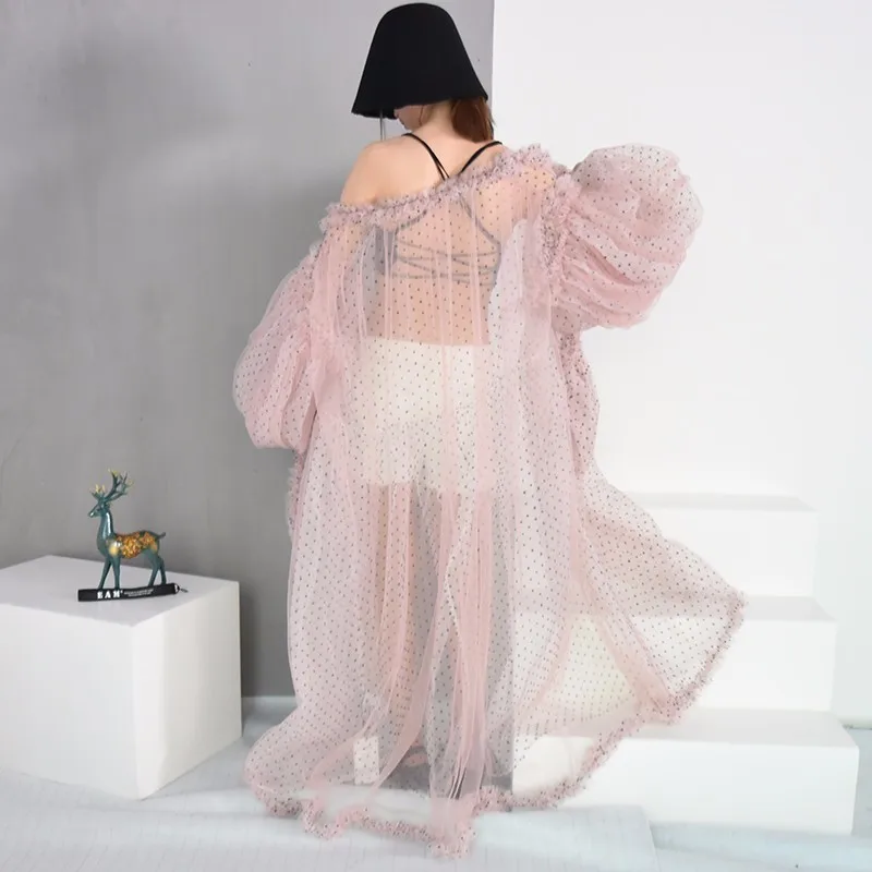 [EAM]2020 New Spring Summer V-collar Long Lantern