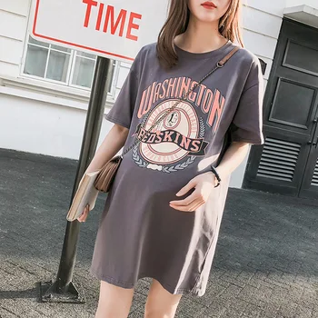 

2019 Summer New Pregnancy Clothes Dress Maternity Dresses Pregnancy Dress Short Sleeve T-shirt Dress