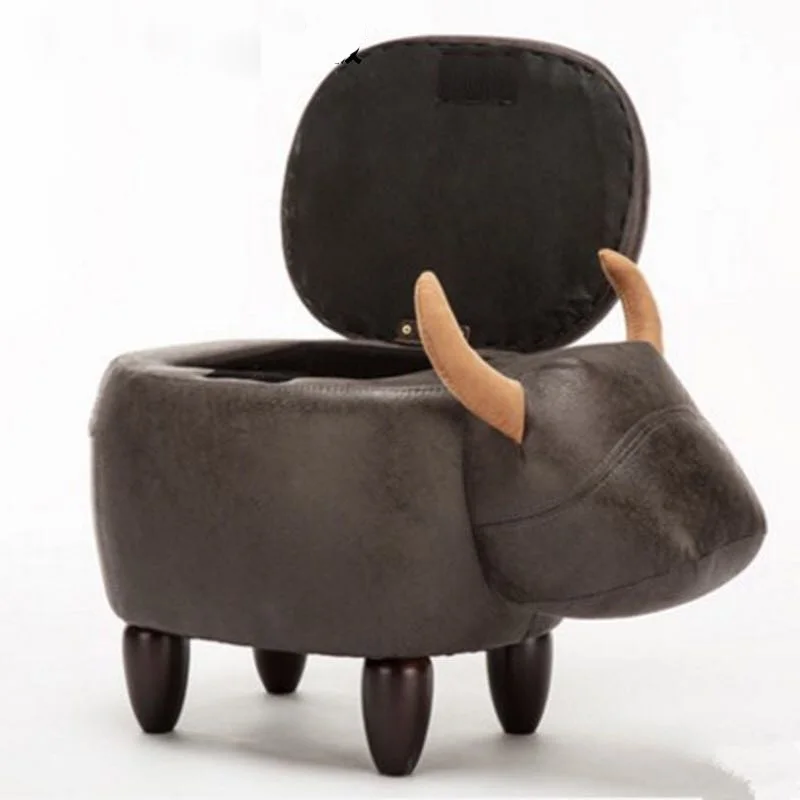 Табурет для обуви с изображением животных, открытый табурет для взрослых, оттоманский детский местный стул, игрушка, креативный ящик для хранения мебели
