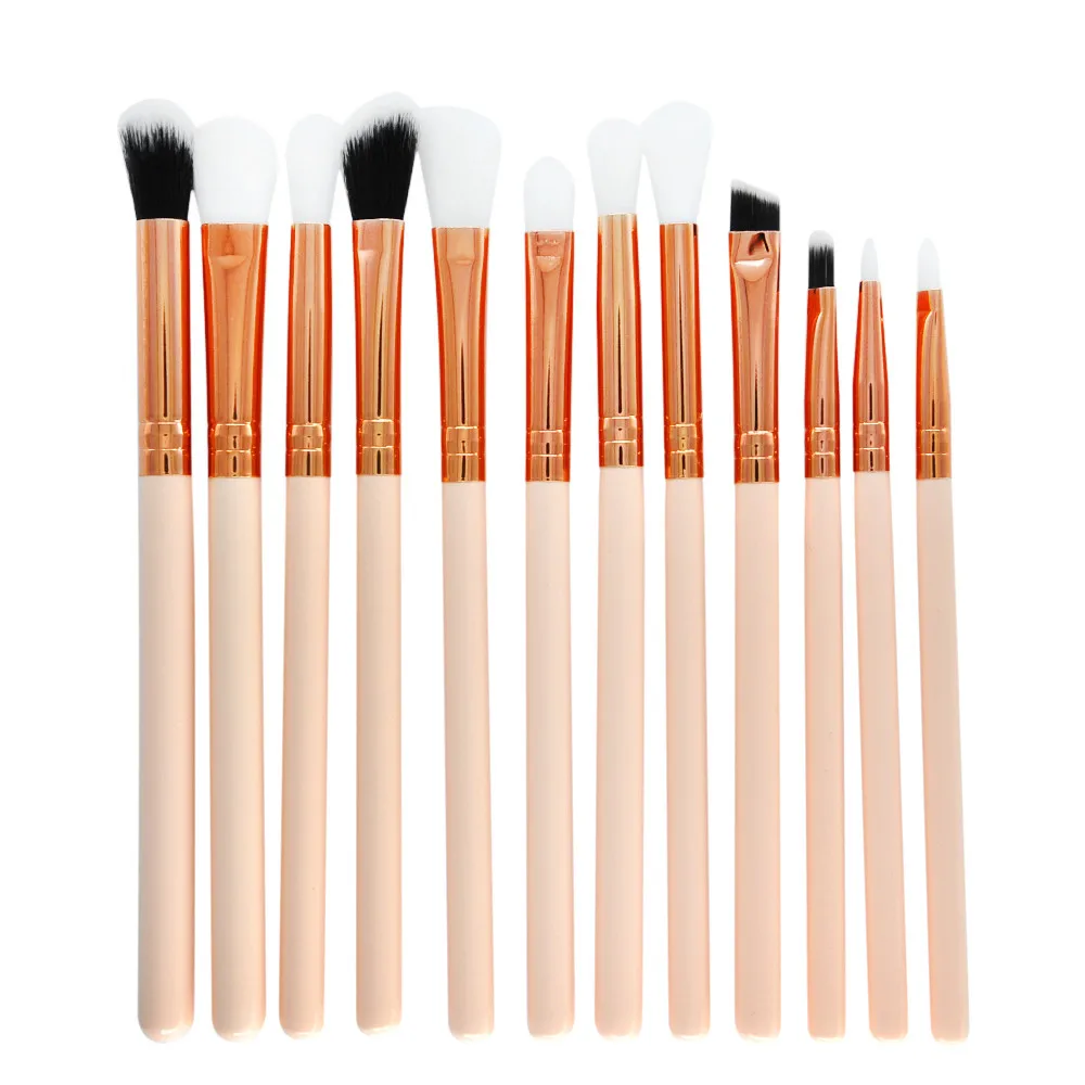

12 Pcs Makeup Brush Set Eyeshadow Brush Face Eye Shadow Eyeliner Foundation Blush professional makeup brush set box 10.16