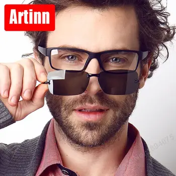 

Prescription eyeglasses frames men eye glasses computer eyewear 2 in 1 polarized sunglasses pc spectacl clip on shade Magnetic