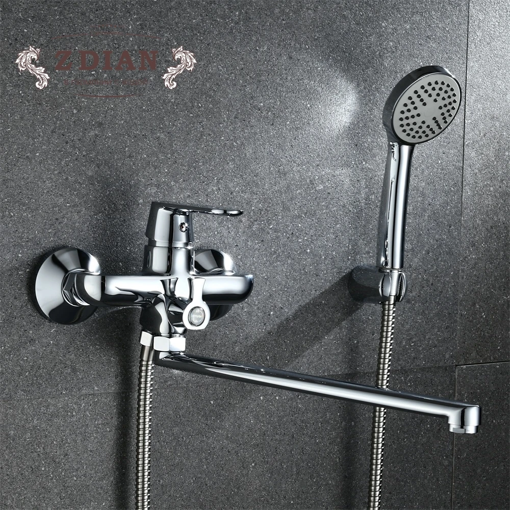 

Classic shower faucet Long trunk bathroom Bathtub mixer Hot and cold water Bathroom Mixer long nose outlet brass shower faucet