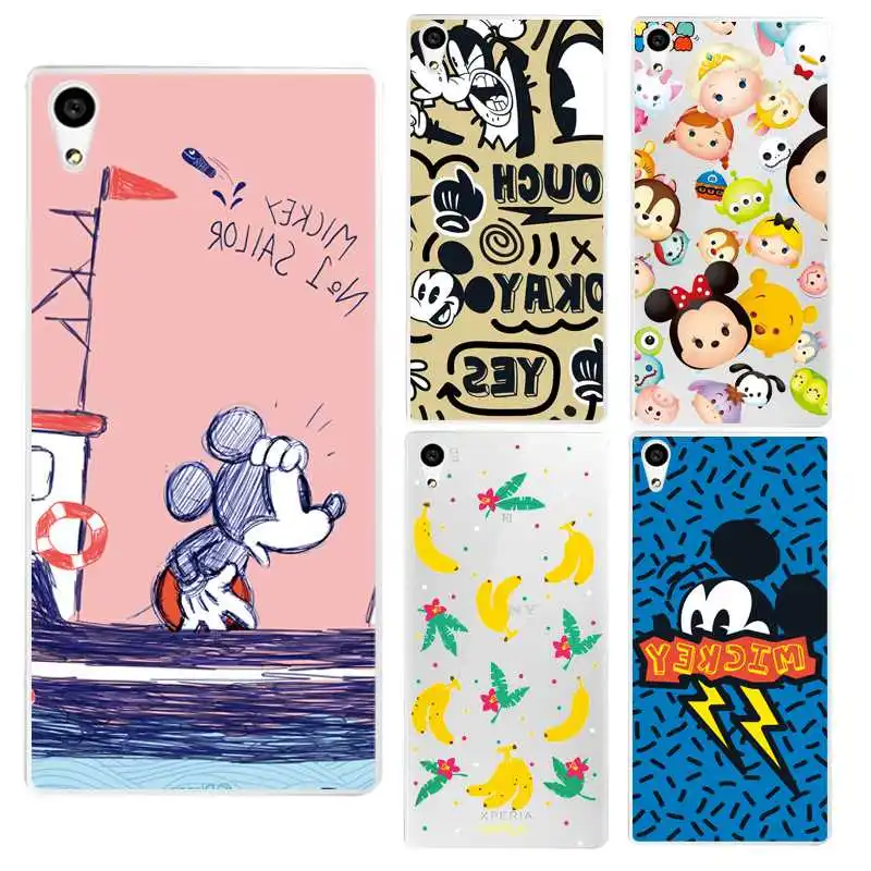 Banana Soft Clear TPU Phone Case For Sony Z2 Z3 Z4 Z5 C3 C4 C5 Car Printed Coque Micky Snow White Painted Cover Free Shipping | Мобильные