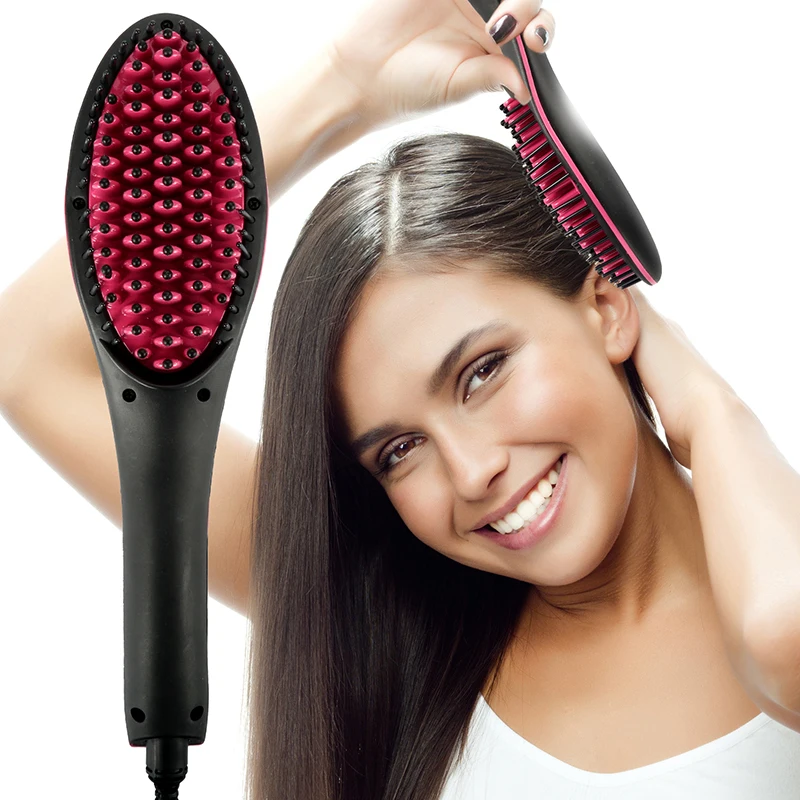 Ceramic Hair Straightening Comb Digital Control Heating Brushes High Quality Electric Brush | Красота и здоровье