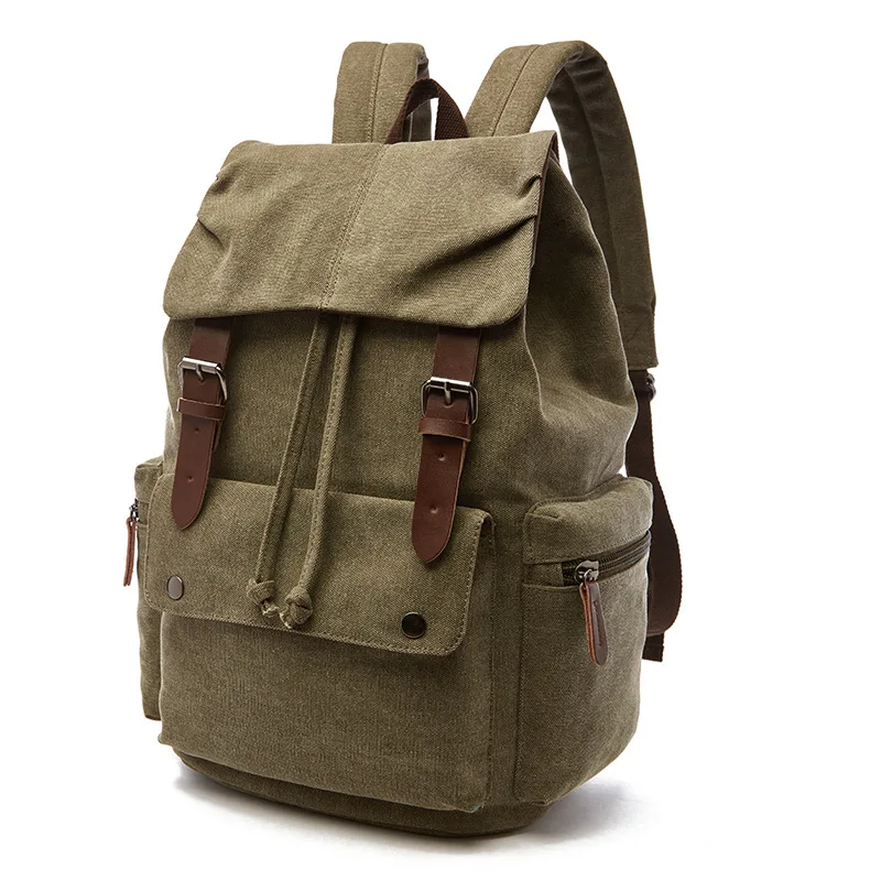 Casual Mannen Canvas Rugzak mannen Vintage Student Schooltas Laptop Rugzak rugzak Canvas Trekkoord Rugzak mochila Casual Mannen Canvas Rugzak mannen Vintage Student Schooltas Laptop Rugzak rugzak Canvas Trekkoord Rugzak mochila