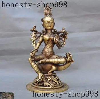 

Christmas Tibet Buddhism bronze sit beast tara Kwan-Yin GuanYin Bodhisattva Buddha statue Halloween