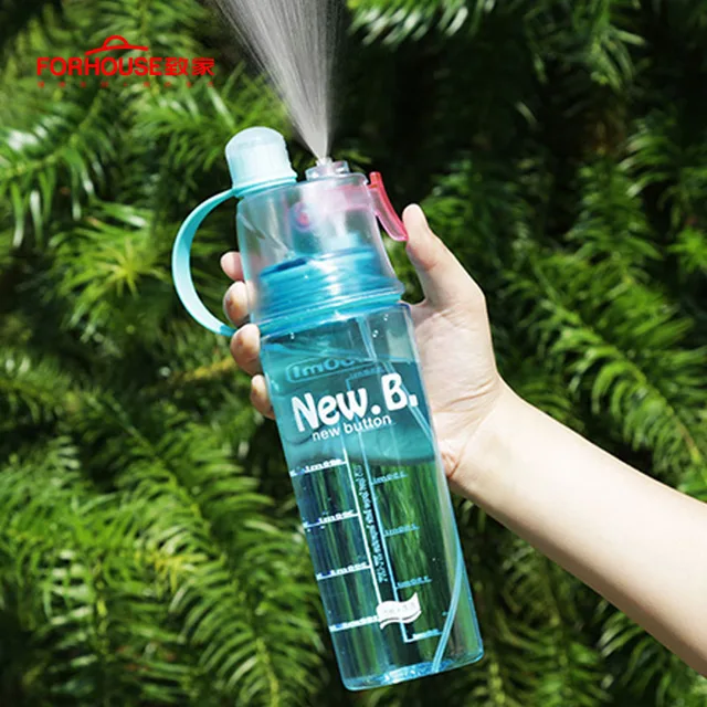 Spray Sports Water Bottle Kettle BPA Free Leak Proof Hiking Portable Bottles Bicycle Cycling
