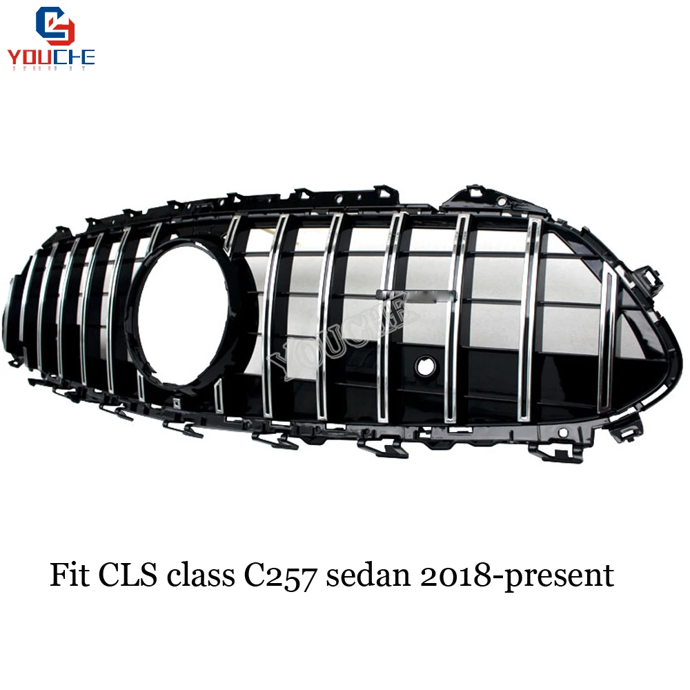 C257 GT Grill ABS Replacement Front Grille For Mercedes CLS Class C257 4-Door Sedan- Present CLS300 CLS350 CLS450 CLS500