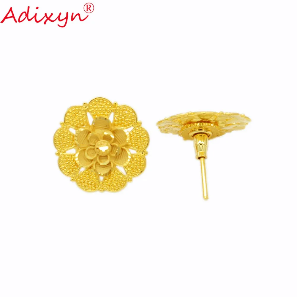 

Adixyn Round Ethnic Stud Earrings For Women Gold Color/Copper Fashion Jewelry Party/Birthday Gifts N02204