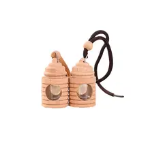 Прекрасный автомобильный освежитель воздуха духи пустая деревянная стеклянная бутылка висячие украшения