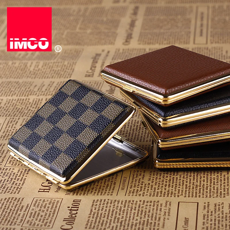 

(20 cigarettes) IMCO cigarette case,5 color Slim copper leather box