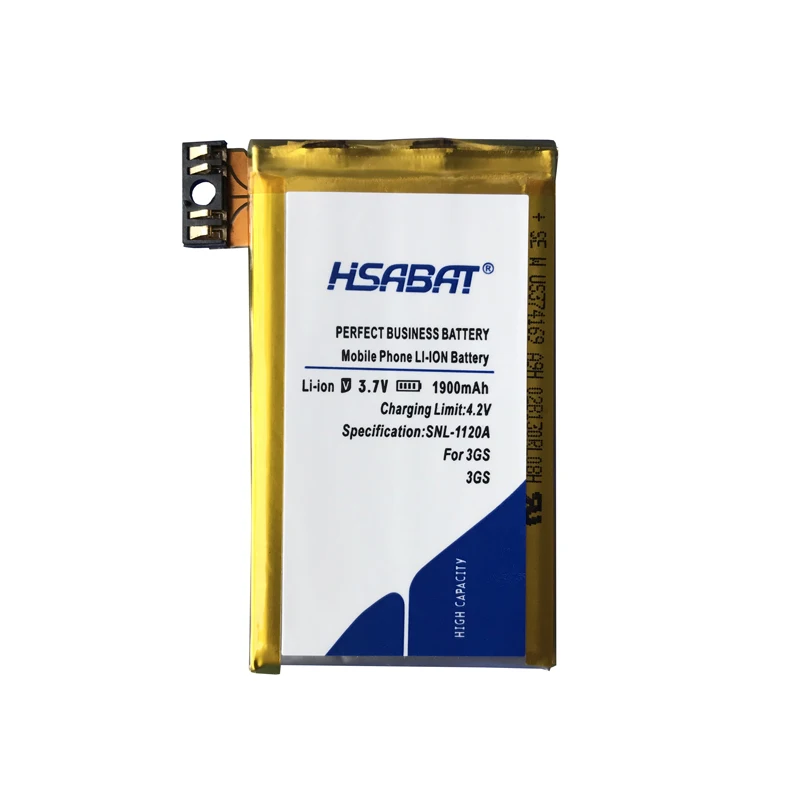 HSABAT 0 цикла 1900 мА/ч, Батарея для iphone 3GS Высокое качество батареи