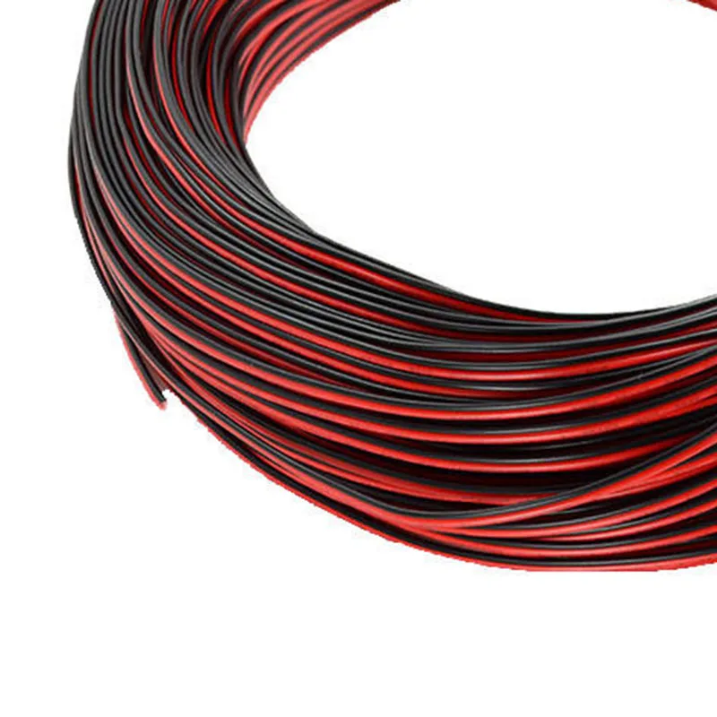 10 м 2Pin УДЛИНИТЕЛЬ шнур для 3528 5050 5630 Светодиодная лента 22AWG Красный Черный провод