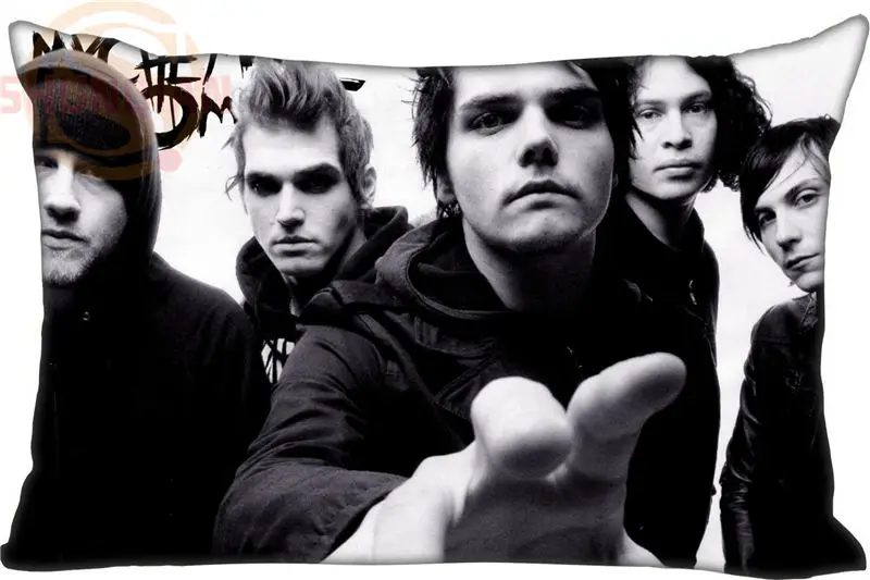

my chemical romance Rectangle Pillow Cover Size 45x35cm (one side) Print Custom Zipper Polyester Cotton Pillowcase