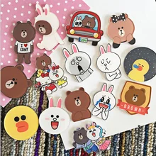 4PCS Cartoon bear Icons Acrylic Badges for Backpack Badges Clothes Plastic Badge Kawaii Pin brooch Badge embroidered detail backpack with bear charm 4pcs