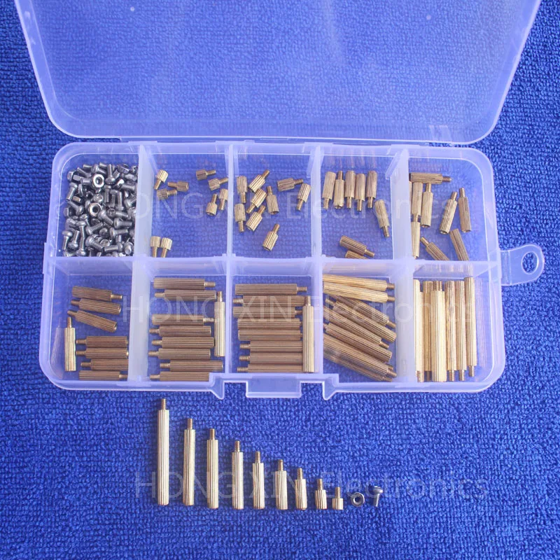 270pcs PCB M2 Female Threaded Brass 304 stainless steel Spacer