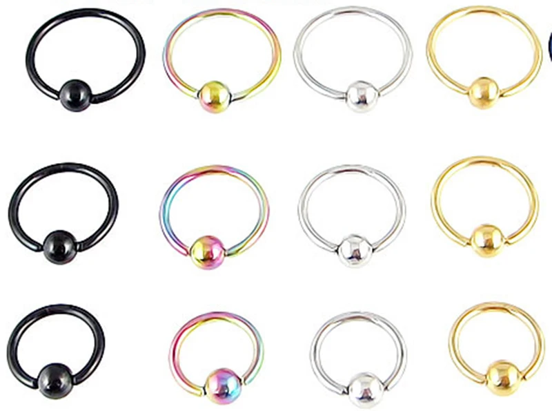 

100pcs Free Shipping Surgical Stainless Steel Body Piercing Jewelry Barbells Circulars Horseshoes Nose Ring Earring Tongue Ring