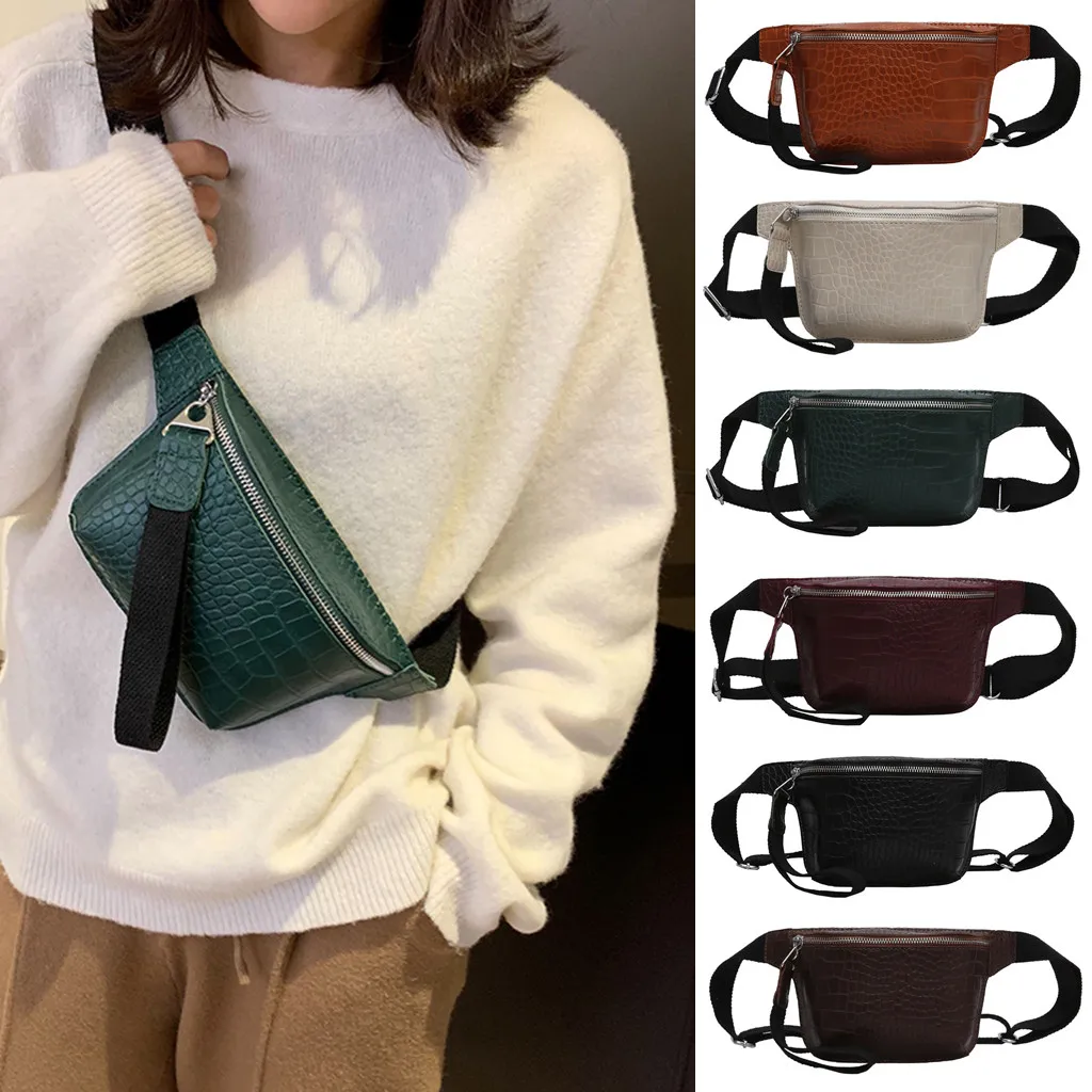 Поясная Сумка, женская сумка из крокодиловой кожи, многоцветная нагрудная сумка, модная Высококачественная сумка для путешествий, на каждый день