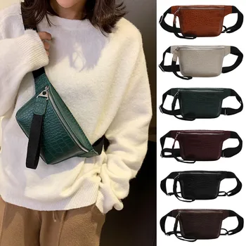 

Waist Bag 2019 Women's crocodile leather multicolor chest bag fashion high quality handbag for Travel Dailylife