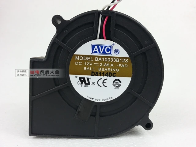 AVC BA10033B12S-FAD 9733 12В 2.85A 97*97*33 мм 3-проводной вентилятор | Компьютеры и офис