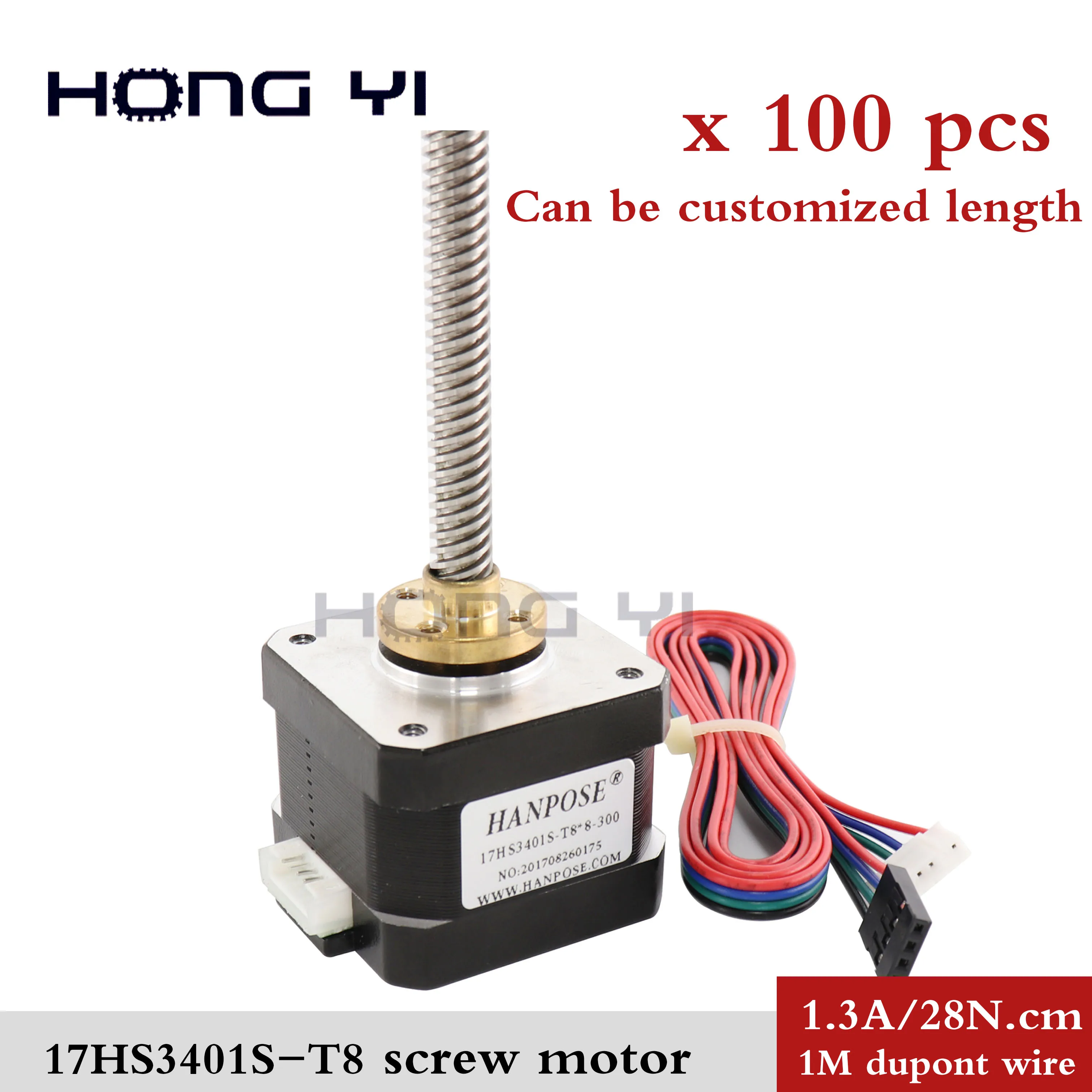 Шаговый двигатель NEMA17 17HS3401S шаговый 42BYGH с винтовым приводом T8 8 мм 310 42 двигателя