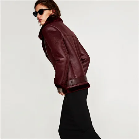 Винтажная модная женская шуба из искусственного меха, автомобильная дизайнерская брендовая уличная одежда размера плюс, осенне-зимнее женское пальто, праздничная одежда W003 - Цвет: Бургундия
