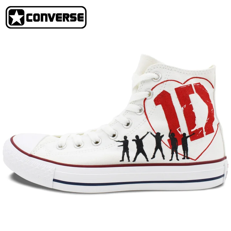Prix pour Nouvelle D'origine Converse All Star 1D Femmes Hommes Chaussures One Direction Custom Design Peint À La Main Sneakers Blanc Planche À Roulettes Chaussures Prix pour Nouvelle D'origine Converse All Star 1D Femmes Hommes Chaussures One Direction Custom Design Peint À La Main Sneakers Blanc Planche À Roulettes Chaussures