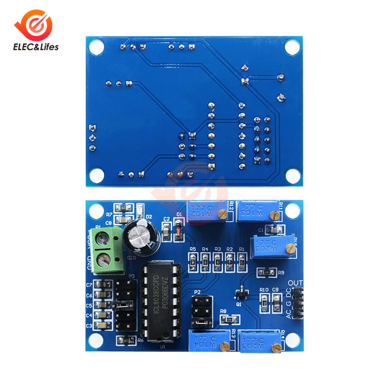 1 шт 12V ICL8038 генератор сигналов средней/низкой частоты 10 Гц-450 кГц треугольный/прямоугольная/Синусоидальная волна генератор сигналов модуль