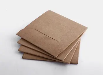 

50pcs / Kraft brown, recycled & eco-friendly - wedding favors, photography packaging diy no glue CD sleeve envelopes