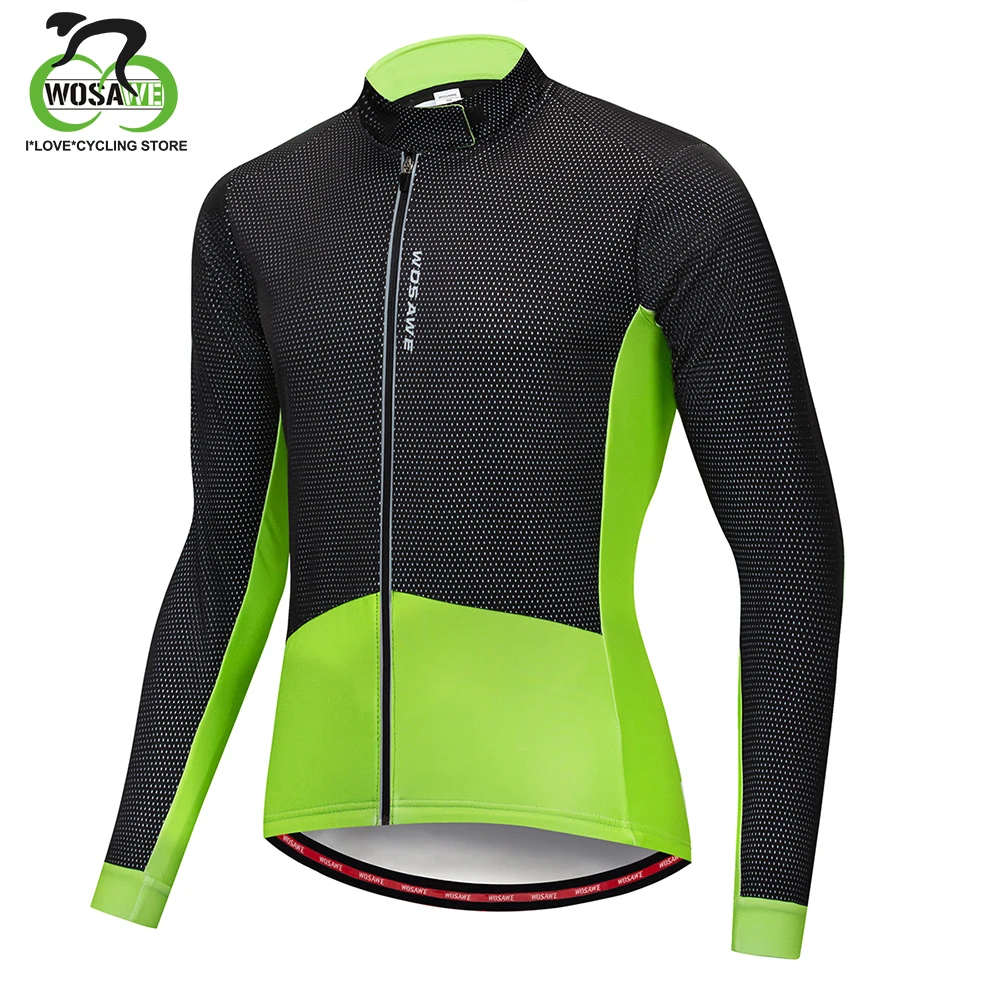 

WOSAWE Pro Team Cycling Clothing Long Sleeve Jacket Wind Coat Unisex Windproof Waterproof Bicycle Jersey Warm Bike Jacket