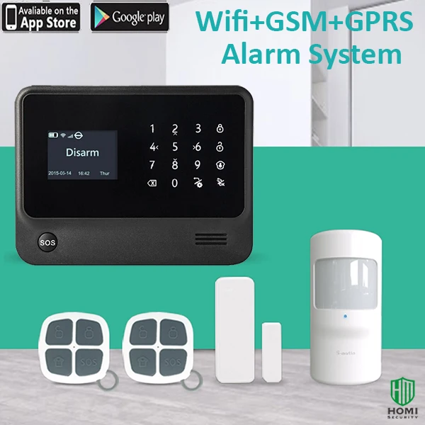 Android Apple APP сигнализация системы безопасности дома wifi gsm gprs сетевая G90B черная|network