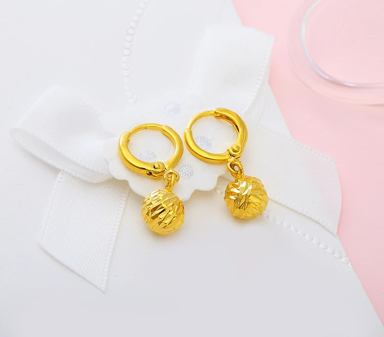 24k Pure Gold Earring Jwelry Stud For Women Real 24k Pure Gold Earring Jwelry Stud For Women Real Very Beautiful In Earrings From Jewelry Accessories On Aliexpress