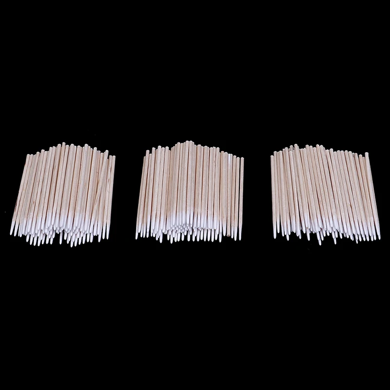 

300Pcs Permanent Makeup Ear Cleaning Cotton Swabs Tampons Makeup Stick Pointed Swabs
