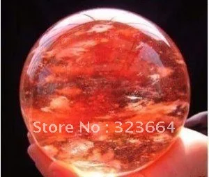 

Hot Sell! Rare 150mm natural red quartz crystal ball +stand
