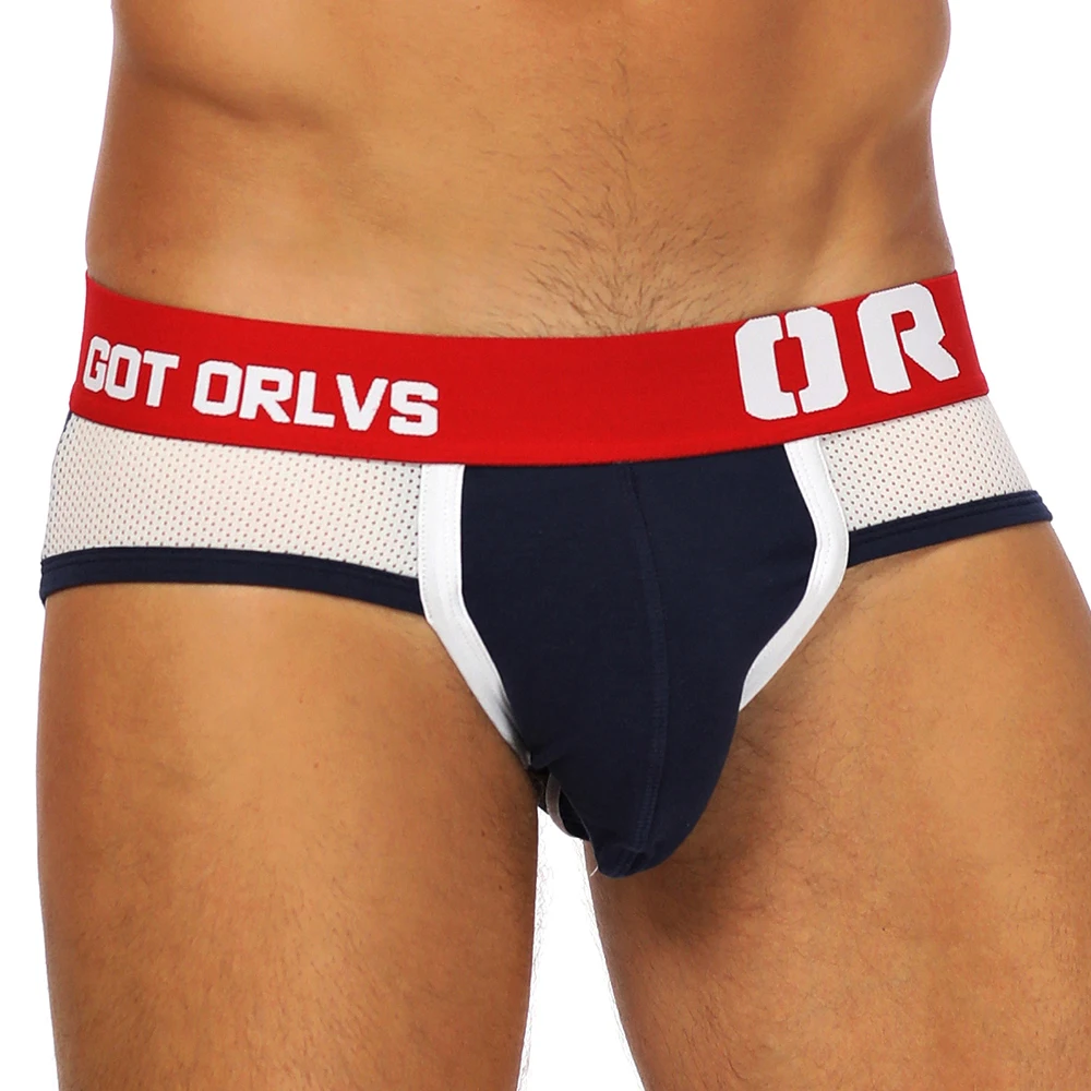 ORLVS сексуальное мужское нижнее белье Cueca Masculina Slip мужские s трусы сетчатые дышащие