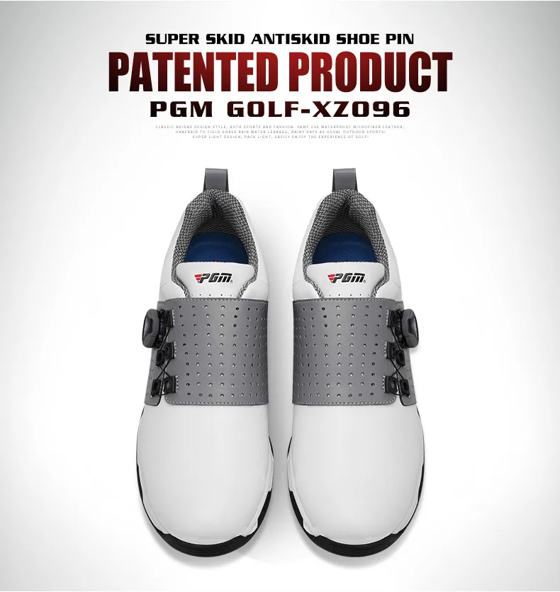 Новинка года PGM обувь для гольфа мужская непромокаемая дышащая нескользящая обувь шнурки спортивная обувь с шипами