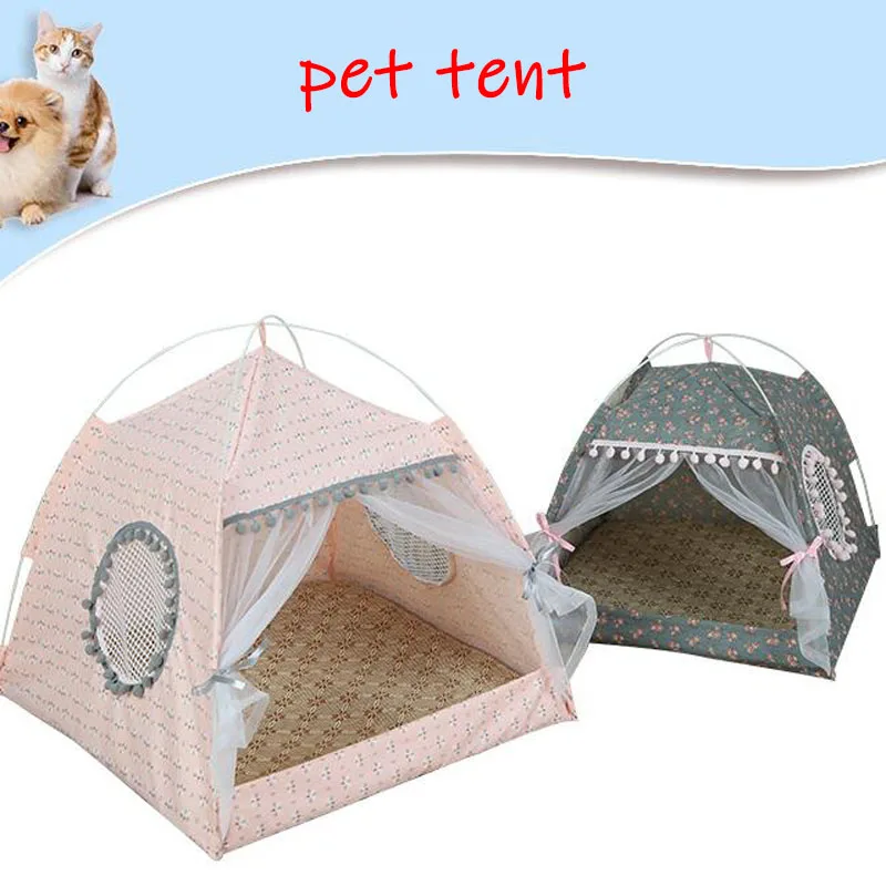 

Pet House Cat Small Dog Tent Four Cat Litter Spring And Summer Seasons Universal Kennel Removable Cat Litter Pet Nest
