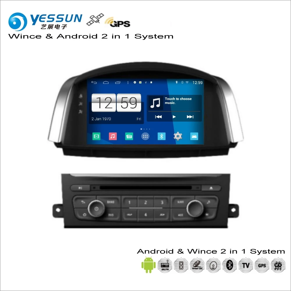 Top YESSUN For Renault Koleos / Samsung QM5 2007~2015 Car Android Radio CD DVD Player GPS Navi Navigation Audio Video Stereo System 2