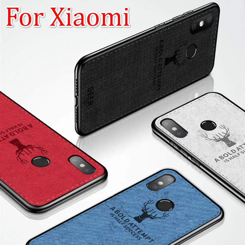 

Cloth Fabric Case for Xiaomi Mi8 SE Max3 A1 A2 Lite 5X Pocophone F1 Redmi K20 Pro Note 7 5Pro 6Pro 5A 5Plus Deer Bat Case Cover
