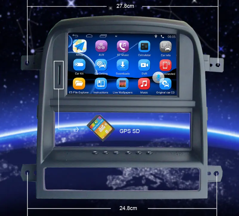 Top 6.2 inch Android 7.1 Car GPS Navigation for Chevrolet Captiva 2008-2011 Car Video Player WiFi Bluetooth Mirror-link 0