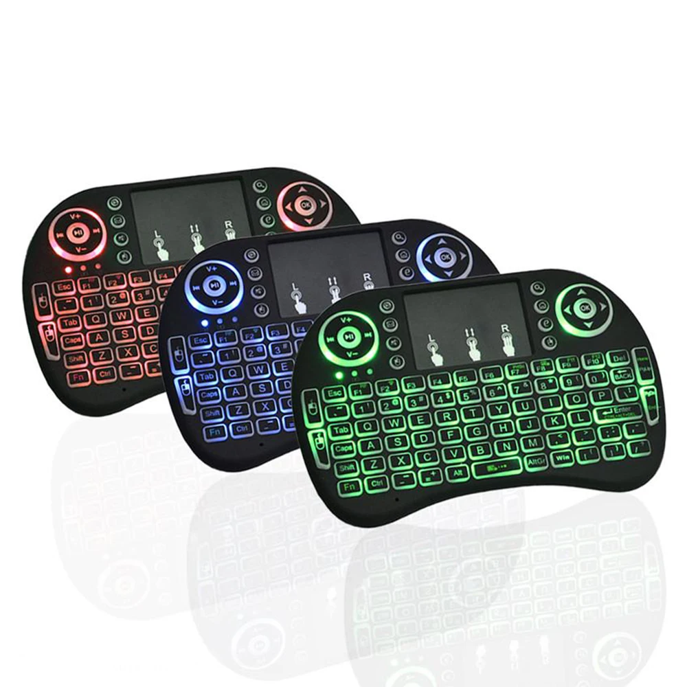 I8 Клавиатура 2 4 ГГц Sans Fil i8 Clavier Touchpad Fly Air Mouse Pour Android TV box игровой Мини ПК Английский