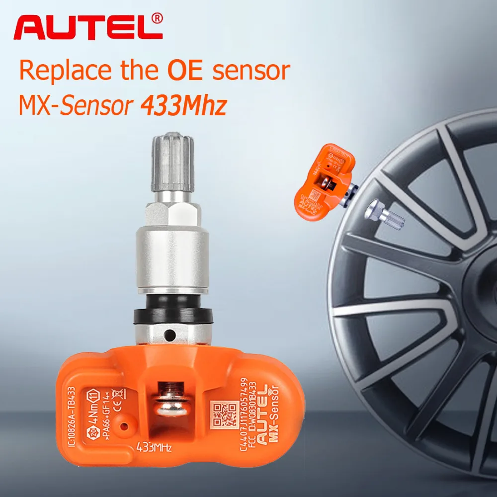 

Autel Tire Pressure Monitoring Sensor MX-Sensor 433MHZ Universal Programmable TPMS 433MHz For Ford for BMW for Land Rover more