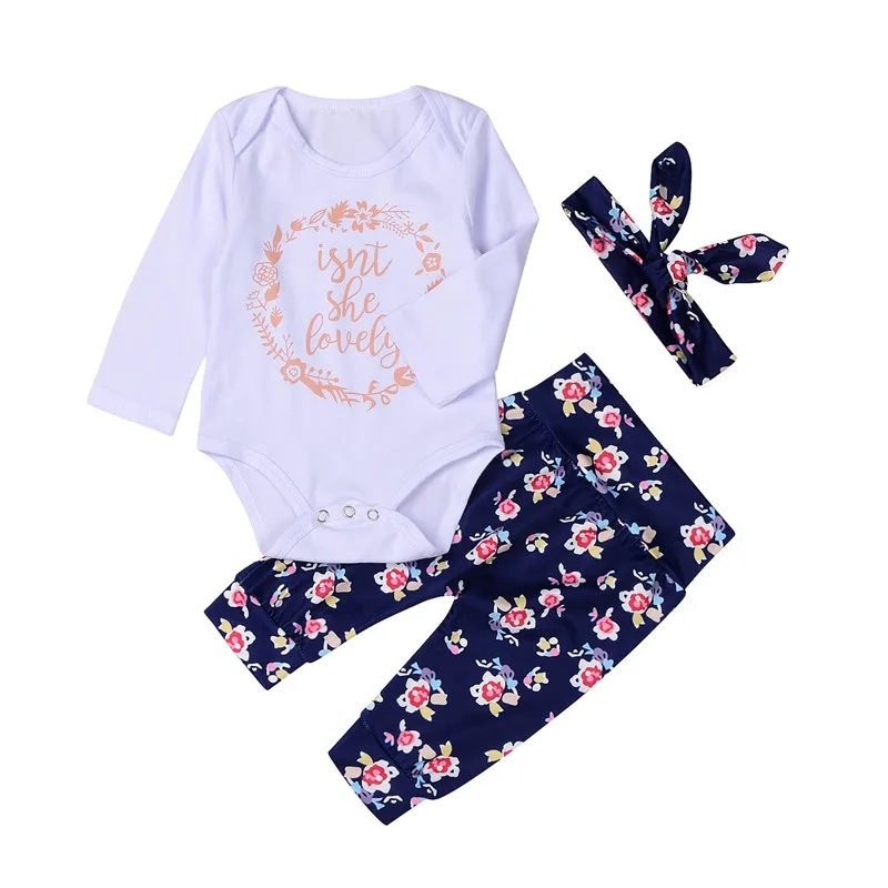 Flag of Great Britain Printed Newborn Infant Baby Girls Long-Sleeved Bodysuit Jumpsuit Outfits