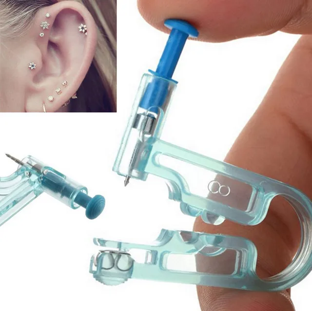 1Pc Asepsis Safe Disposable Ear Piercing Tool Body Ear Pierce Kit With