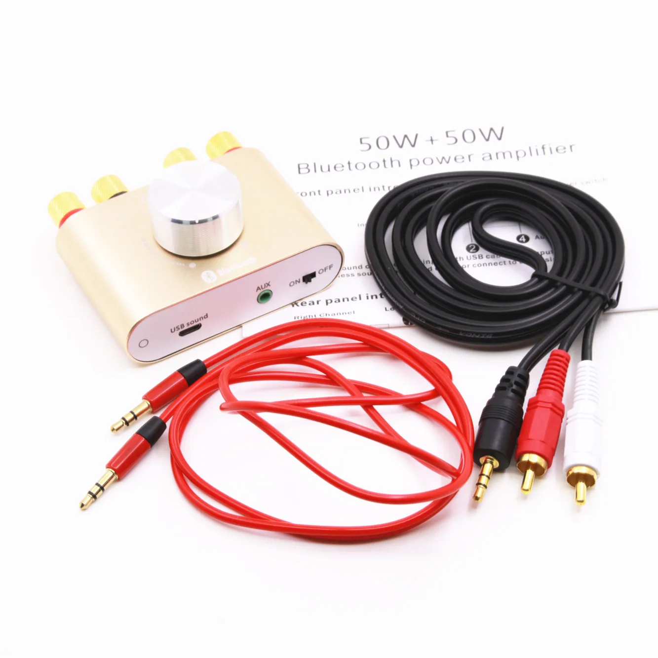 HiFi 50 W + 50 W estéreo Bluetooth 5,0 amplificador de potencia Mini AMPLIFICADOR DE POTENCIA DE Audio 2019 nuevo HiFi 50 W + 50 W estéreo Bluetooth 5,0 amplificador de potencia Mini AMPLIFICADOR DE POTENCIA DE Audio 2019 nuevo