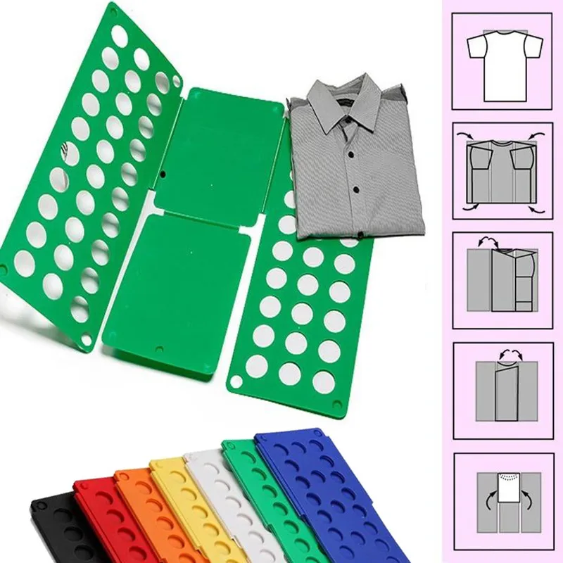 гирлянда новогодняя magic time золотая с серебром 14 17см Adult Kids Magic Clothes Folder T-Shirts Organizer Fold Save Time Quick Clothes Folding Board Laundry Organizer Helper