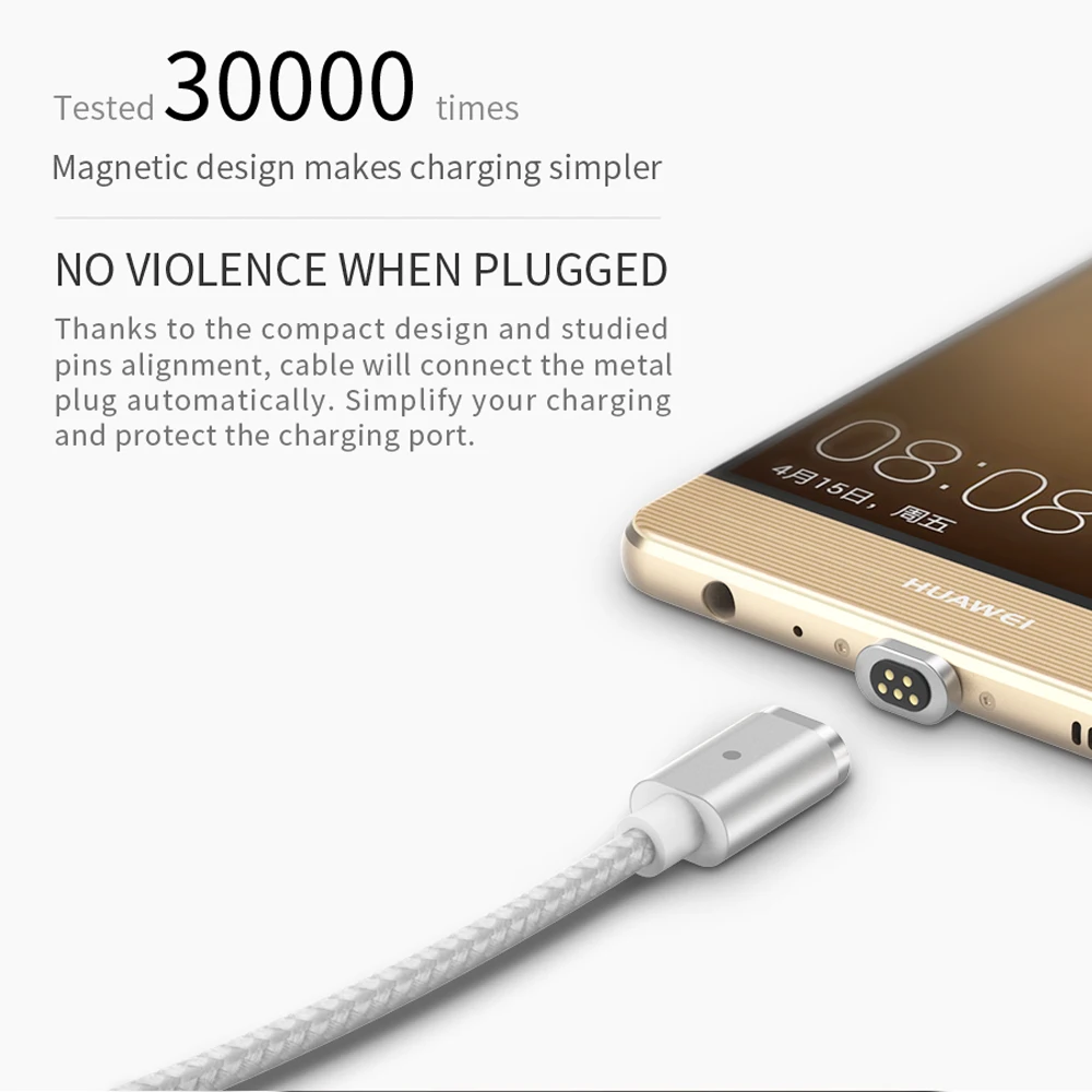 WSKEN type-C X-Cable Mini 2 Улучшенный Магнитный кабель для быстрой зарядки с нейлоновой оплеткой интеллектуальная Синхронизация данных для устройств с портом type C