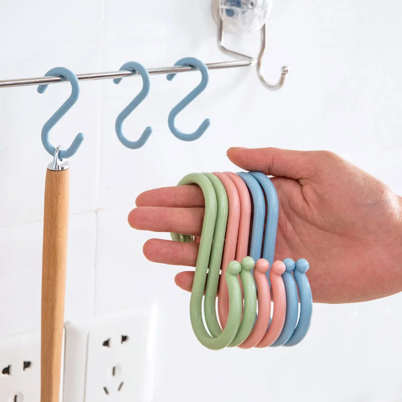Plastic Clothes Hanger S Hooks Key Holder Wall Wardrobe Coat Scarf Tie Hanger Hooks for Hanging