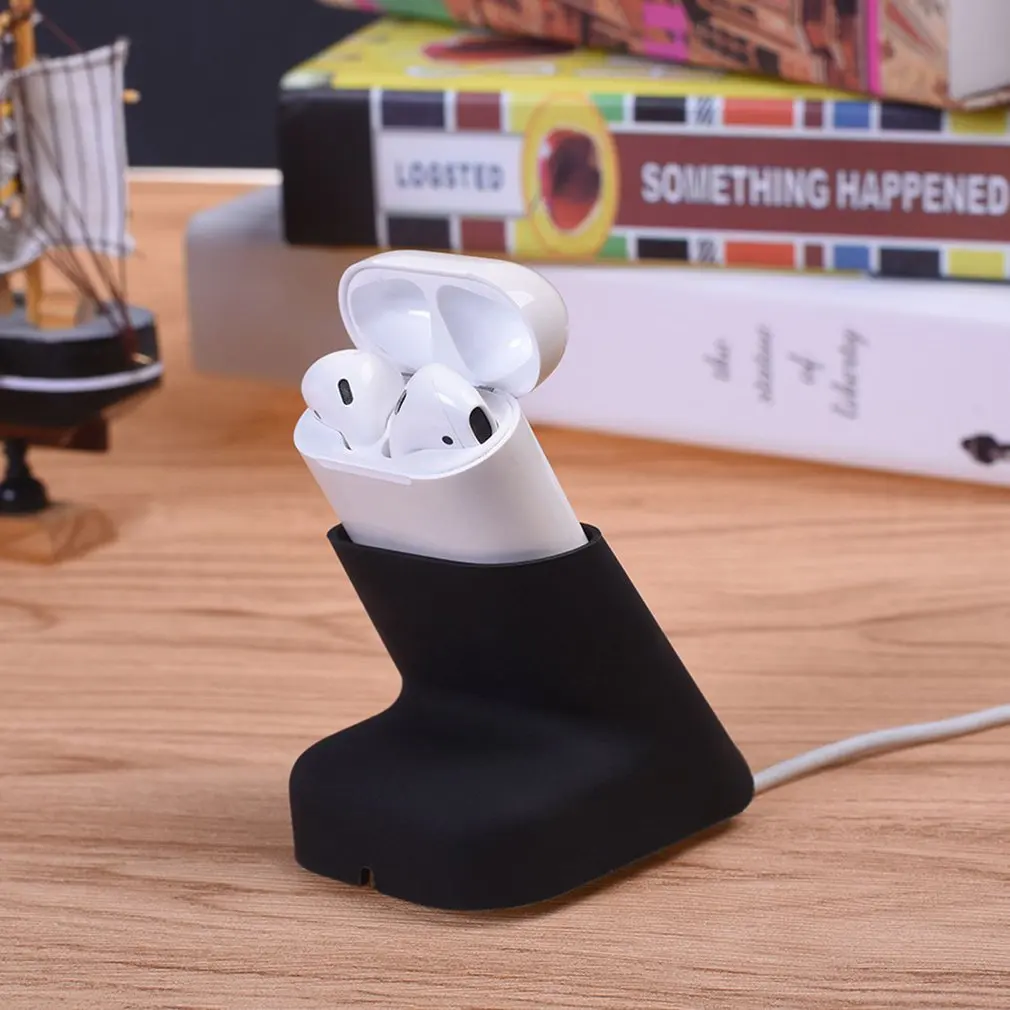 

Dpower Soft Silicone Charging Base Station For Apple Airpods Headphone Stand Holder Storage Bracket Holder Earphone Accessories
